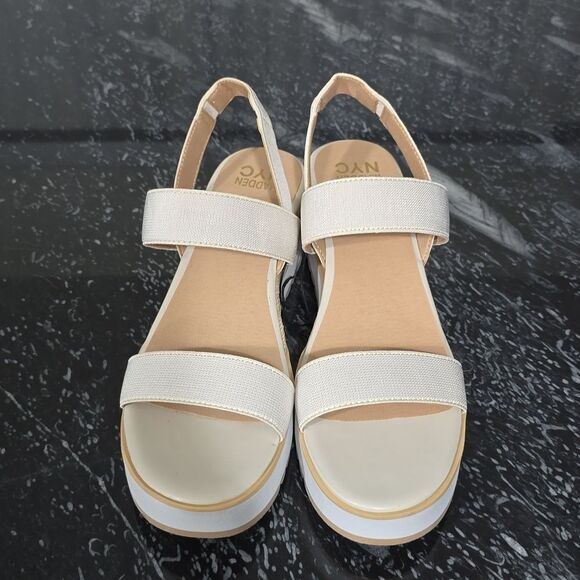 BRAND NEW MADDEN NYC WOMEN’S TALLA WEDGE STRAPPY SANDALS - Picture 3 of 16